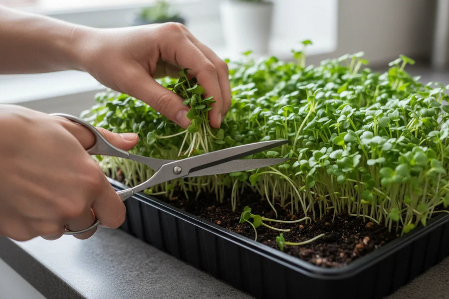 When to Harvest Microgreens (Timing + Exact Signs It’s Ready)