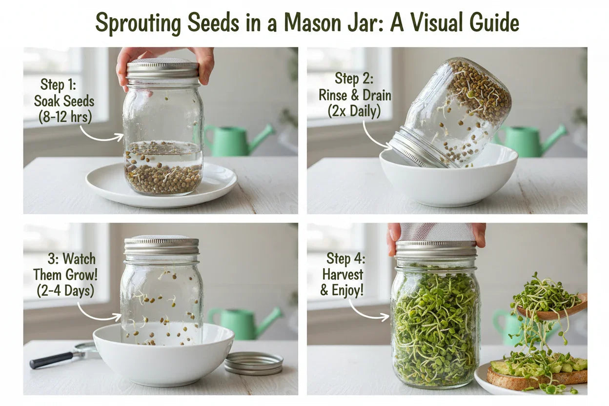 How to Sprout Seeds in a Jar (Step-by-Step Beginner Guide)