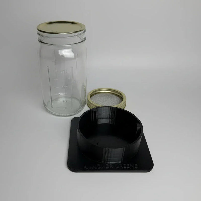 Vertical Mason Jar Sprouting Kit (32 oz) + 1-Month Seed Supply